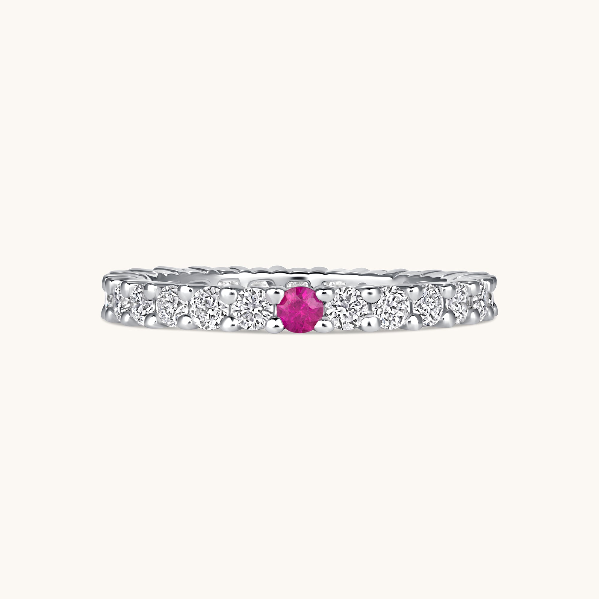 Birthstone Diamond Eternity Band - Happy Jewelers Fine Jewelry Lifetime Warranty