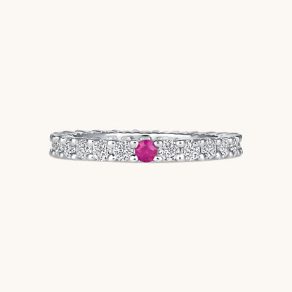 Birthstone Diamond Eternity Band - Happy Jewelers Fine Jewelry Lifetime Warranty