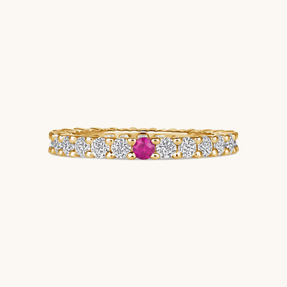 Birthstone Diamond Eternity Band - Happy Jewelers Fine Jewelry Lifetime Warranty