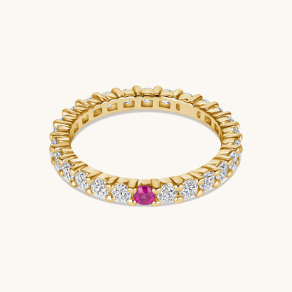Birthstone Diamond Eternity Band - Happy Jewelers Fine Jewelry Lifetime Warranty