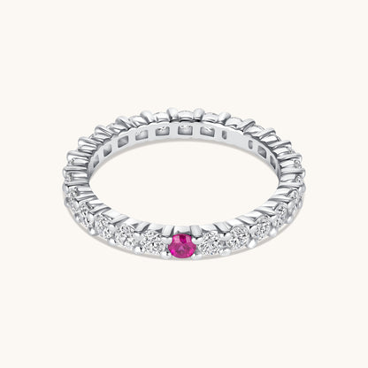 Birthstone Diamond Eternity Band - Happy Jewelers Fine Jewelry Lifetime Warranty