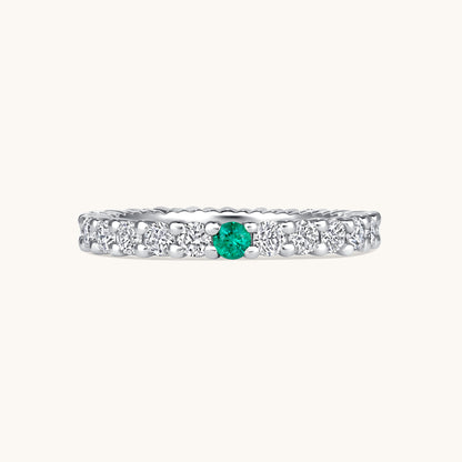Birthstone Diamond Eternity Band - Happy Jewelers Fine Jewelry Lifetime Warranty