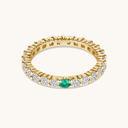 Birthstone Diamond Eternity Band - Happy Jewelers Fine Jewelry Lifetime Warranty