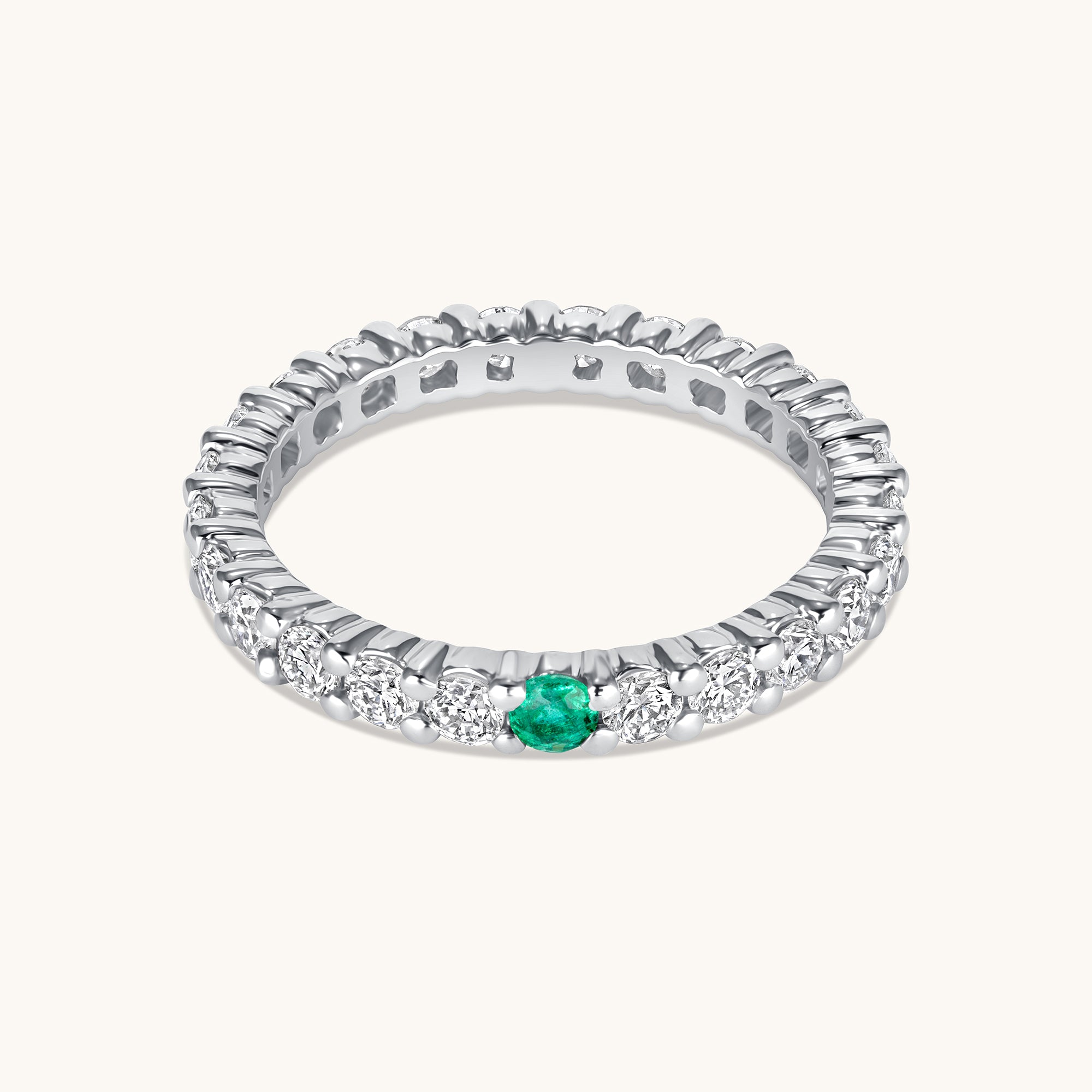 Birthstone Diamond Eternity Band - Happy Jewelers Fine Jewelry Lifetime Warranty