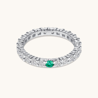 Birthstone Diamond Eternity Band - Happy Jewelers Fine Jewelry Lifetime Warranty