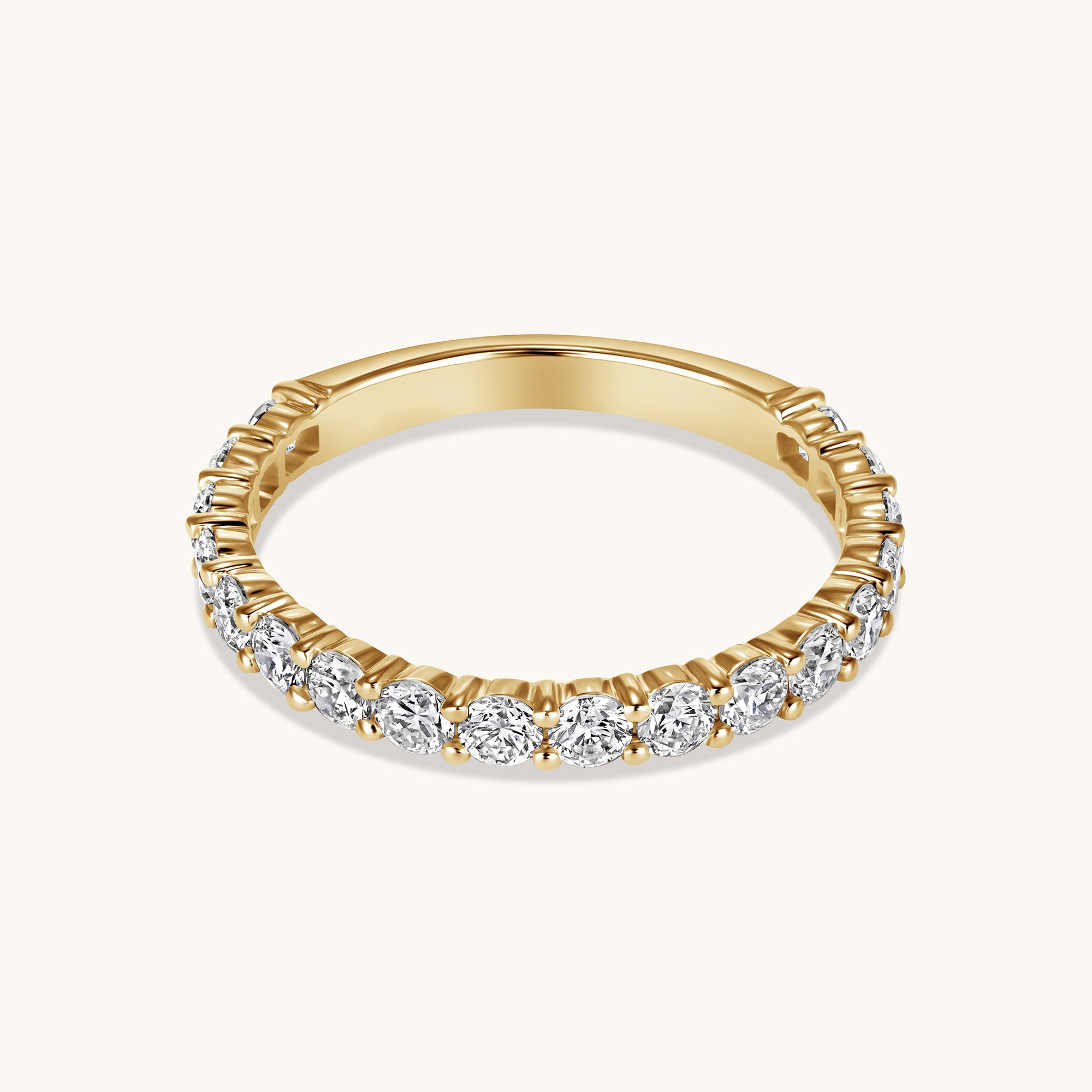 Double Prong Lab Diamond Band - Happy Jewelers Fine Jewelry Lifetime Warranty