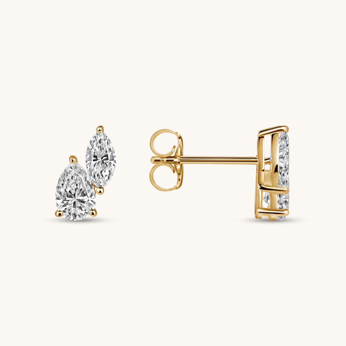 Pear & Marquise Toi et Moi Studs