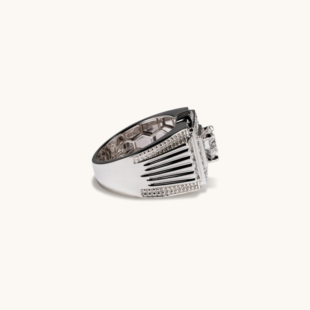 1.50 Round Brilliant Cut Lab Diamond Men's Ring