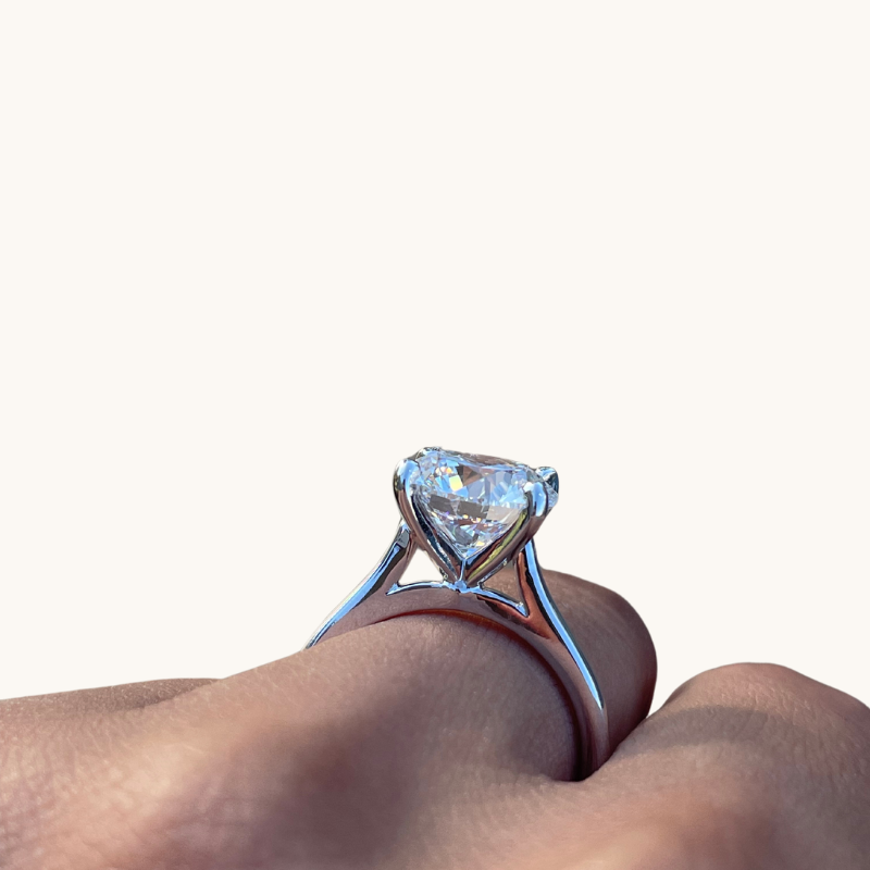 3.70 Round Lab Diamond Engagement Ring