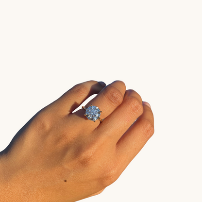 4.13 Round Lab Diamond Engagement Ring - Happy Jewelers Fine Jewelry Lifetime Warranty