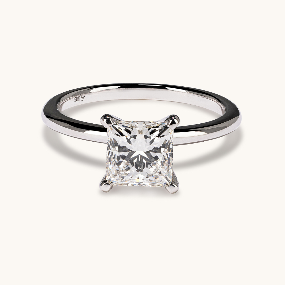 1.75 Princess Lab Diamond Engagement Ring