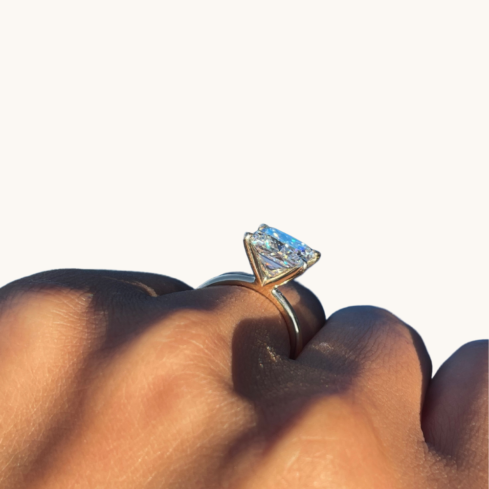 4.07 Princess Lab Diamond Engagement Ring - Happy Jewelers Fine Jewelry Lifetime Warranty