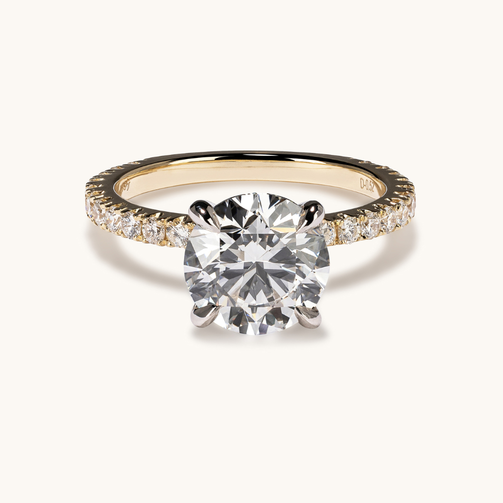 2.70 Round Lab Diamond Engagement Ring