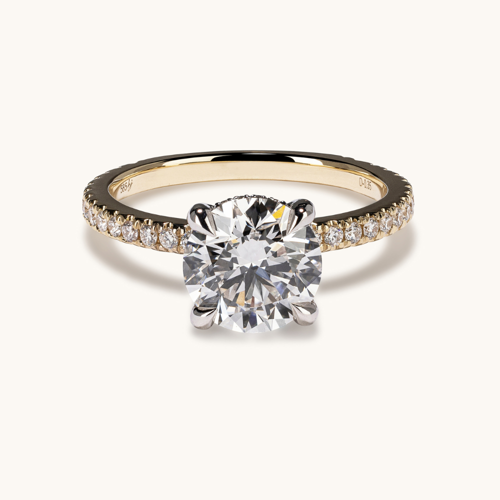 2.04 Round Lab Diamond Engagement Ring