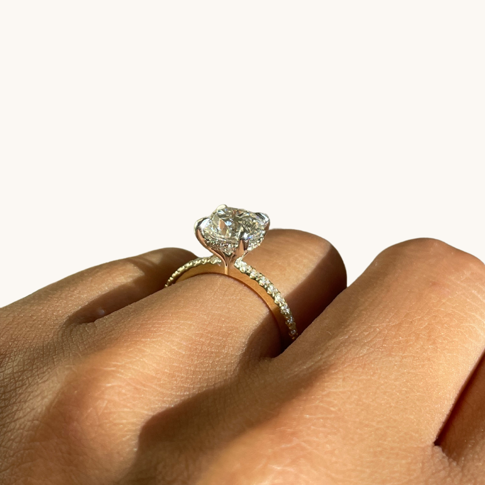 2.04 Round Lab Diamond Engagement Ring