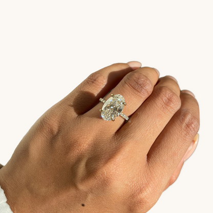 4.90 Oval Lab Diamond Engagement Ring - Happy Jewelers Fine Jewelry Lifetime Warranty
