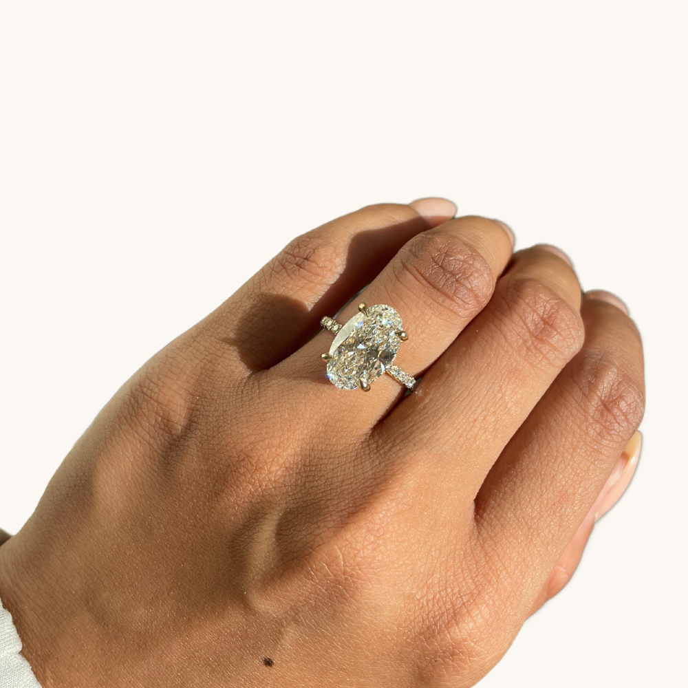 4.90 Oval Lab Diamond Engagement Ring