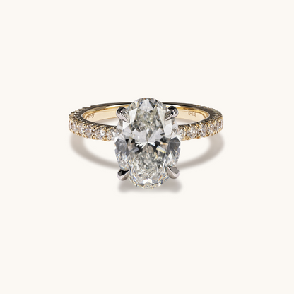3.20 Oval Lab Diamond Engagement Ring - Happy Jewelers Fine Jewelry Lifetime Warranty