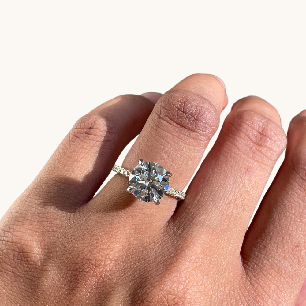 3.50 Round Lab Diamond Engagement Ring - Happy Jewelers Fine Jewelry Lifetime Warranty