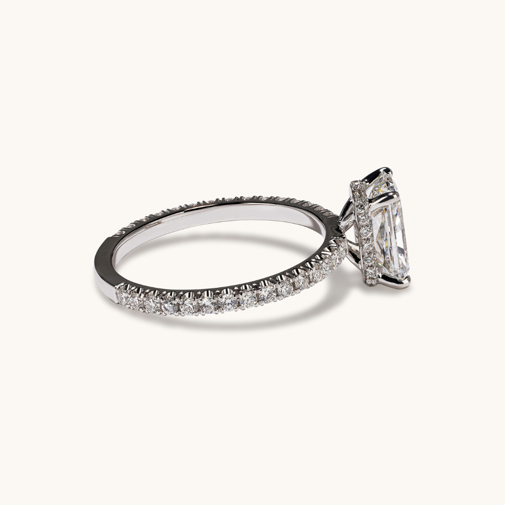 1.55 Radiant Lab Diamond Engagement Ring