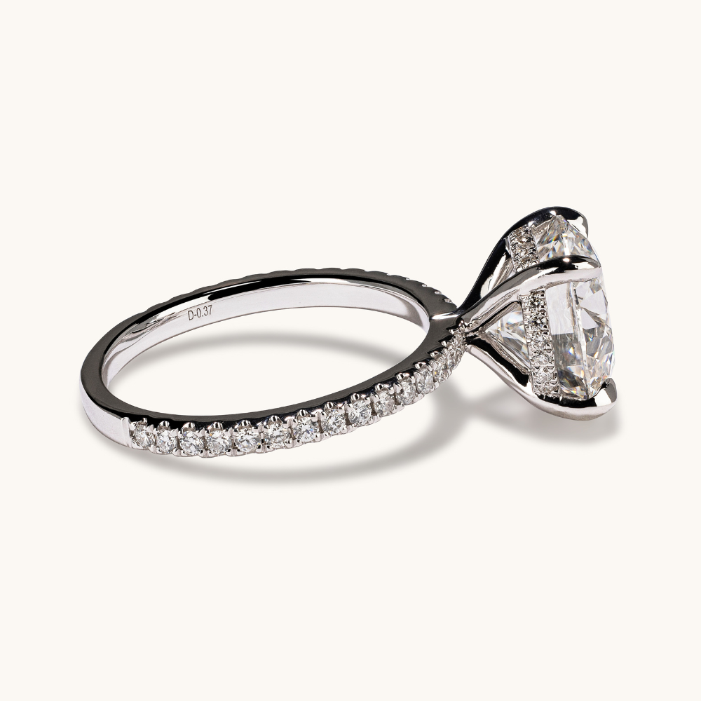 4.07 Round Lab Diamond Engagement Ring