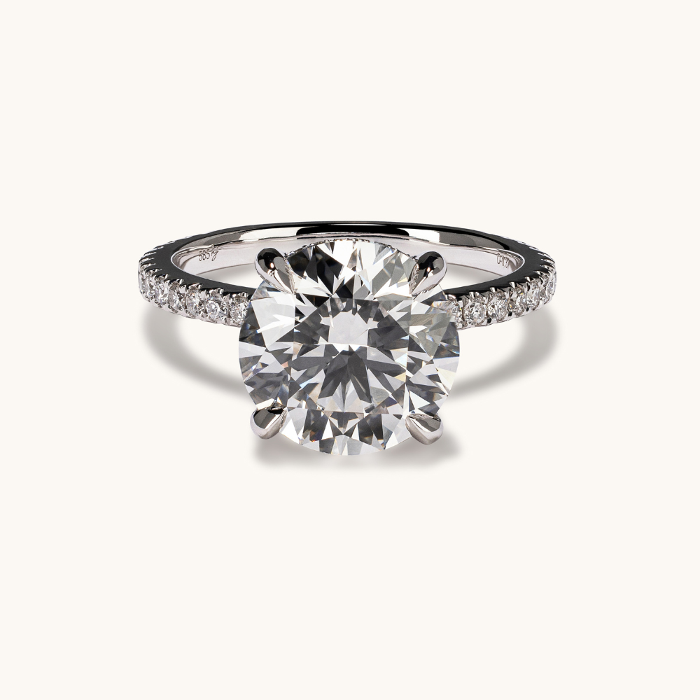 4.07 Round Lab Diamond Engagement Ring - Happy Jewelers Fine Jewelry Lifetime Warranty
