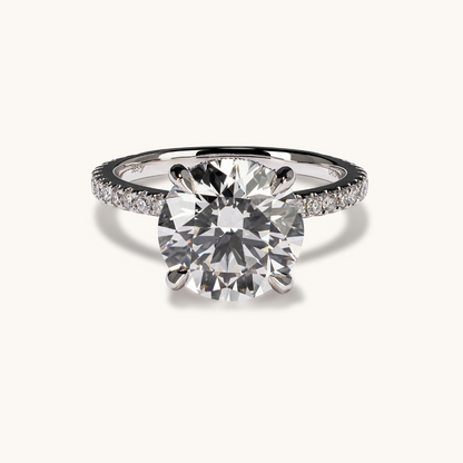 4.07 Round Lab Diamond Engagement Ring - Happy Jewelers Fine Jewelry Lifetime Warranty