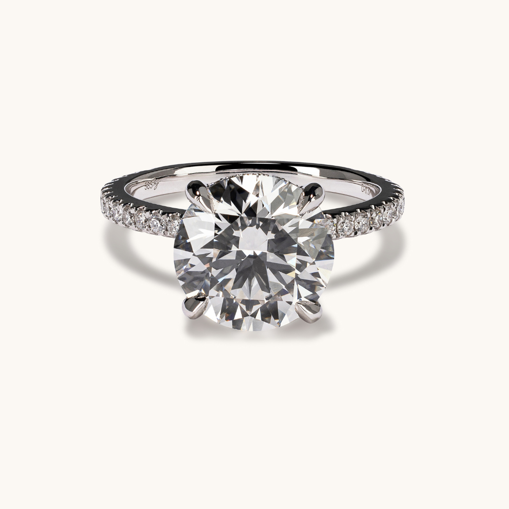 4.07 Round Lab Diamond Engagement Ring