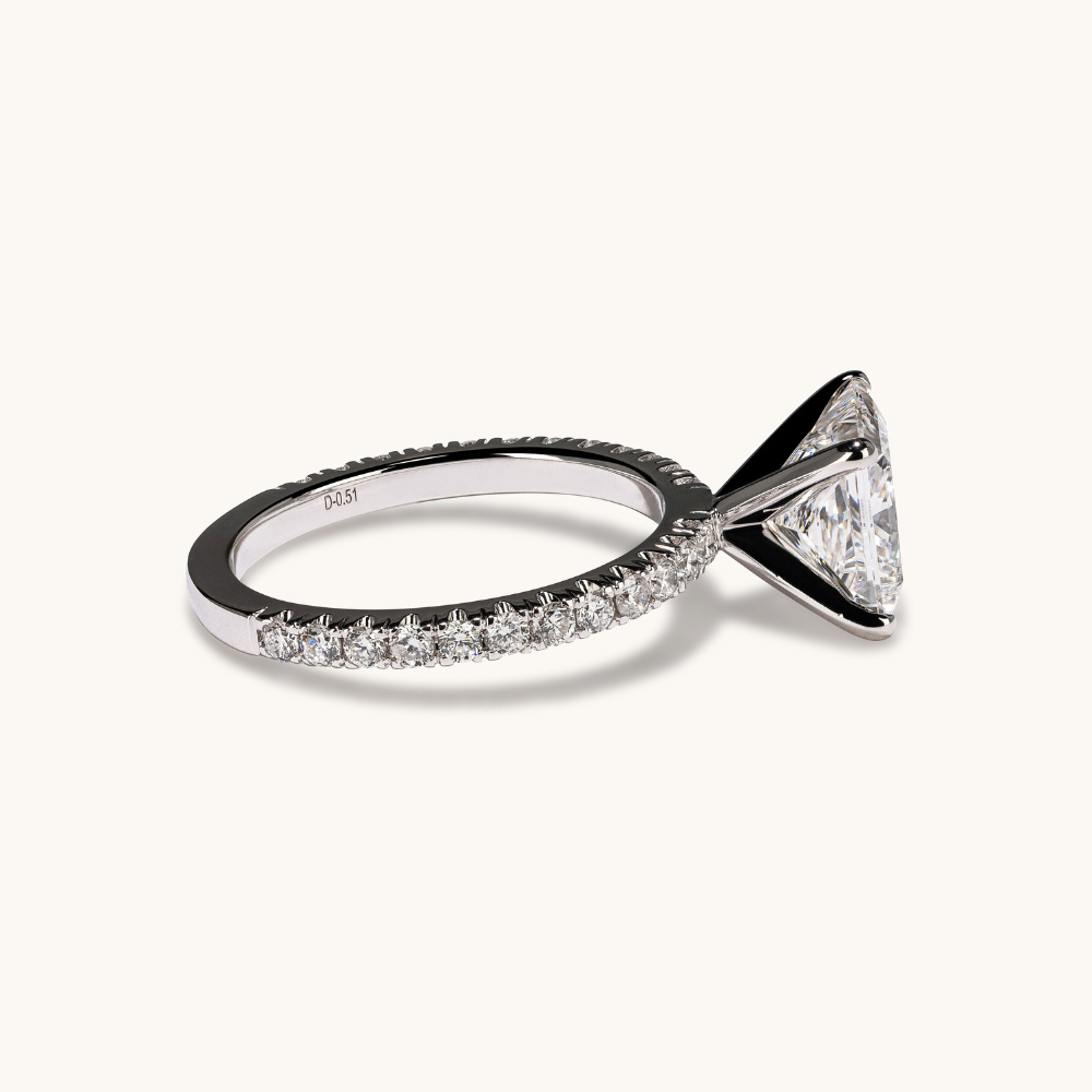 2.74 Princess Lab Diamond Engagement Ring - Happy Jewelers Fine Jewelry Lifetime Warranty
