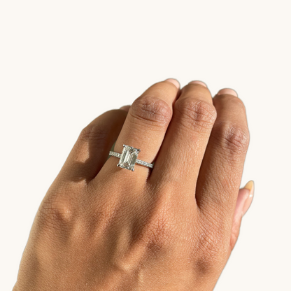 1.80 Emerald Lab Diamond Engagement Ring - Happy Jewelers Fine Jewelry Lifetime Warranty