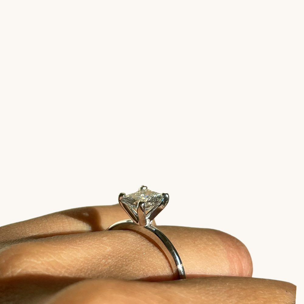 1.01 Radiant Lab Diamond Engagement Ring