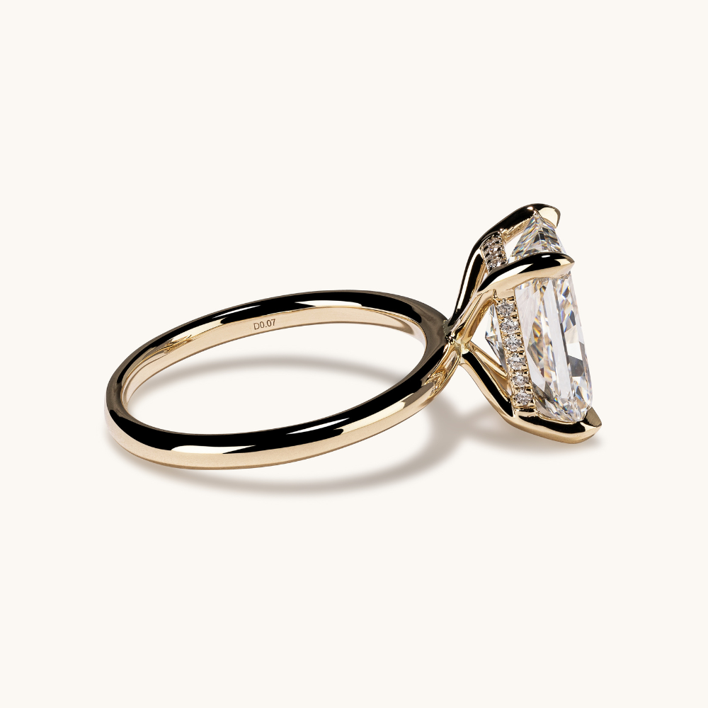 3.56 Radiant Lab Diamond Engagement Ring with Hidden Halo - Happy Jewelers Fine Jewelry Lifetime Warranty