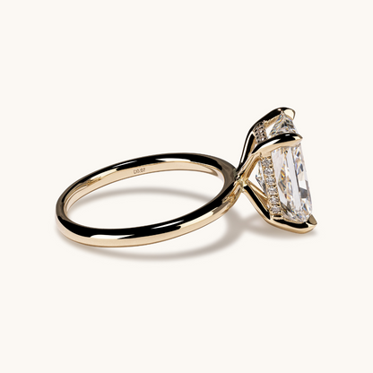 3.56 Radiant Lab Diamond Engagement Ring with Hidden Halo - Happy Jewelers Fine Jewelry Lifetime Warranty