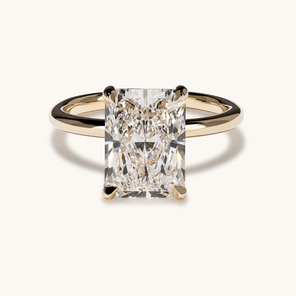 3.56 Radiant Lab Diamond Engagement Ring with Hidden Halo - Happy Jewelers Fine Jewelry Lifetime Warranty