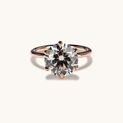 4.23 Round Lab Diamond Engagement Ring with Hidden Halo - Happy Jewelers Fine Jewelry Lifetime Warranty