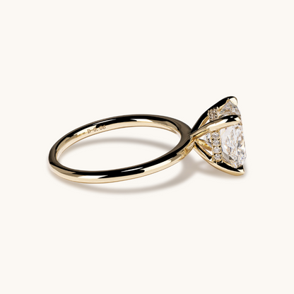 3.11 Square Cushion Lab Diamond Engagement Ring with Hidden Halo - Happy Jewelers Fine Jewelry Lifetime Warranty