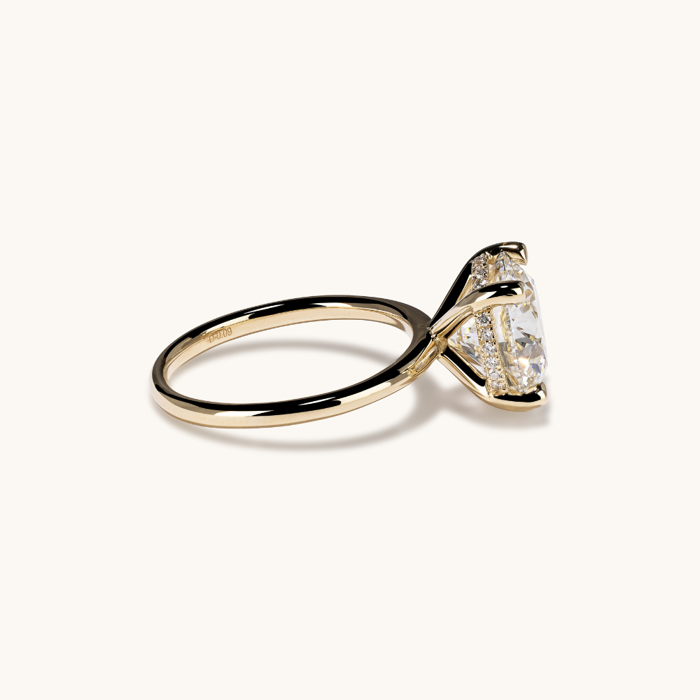 4.31 Round Lab Diamond Engagement Ring with Hidden Halo - Happy Jewelers Fine Jewelry Lifetime Warranty