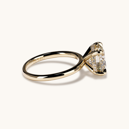 3.42 Round Lab Diamond Engagement Ring with Hidden Halo - Happy Jewelers Fine Jewelry Lifetime Warranty