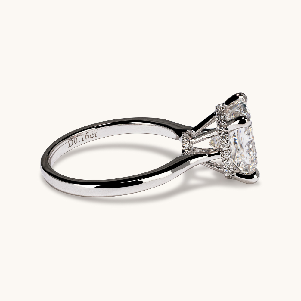 3.27 Princess Lab Diamond Engagement Ring