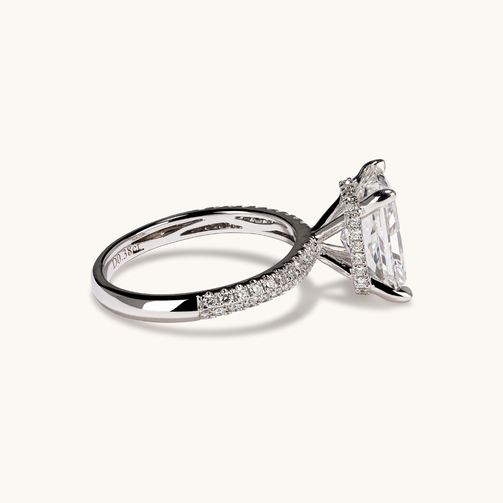 3.59 Radiant Lab Diamond Engagement Ring