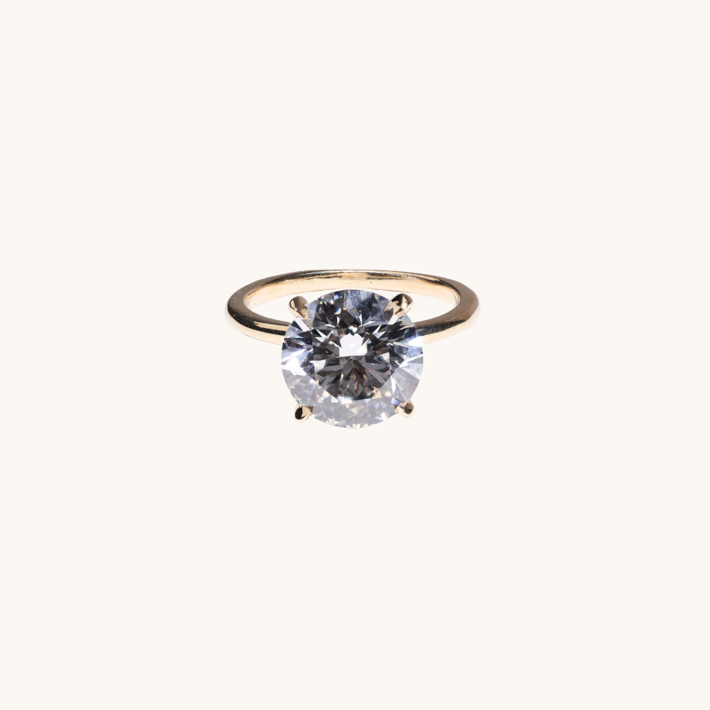 4.00 Round Lab Diamond Engagement Ring