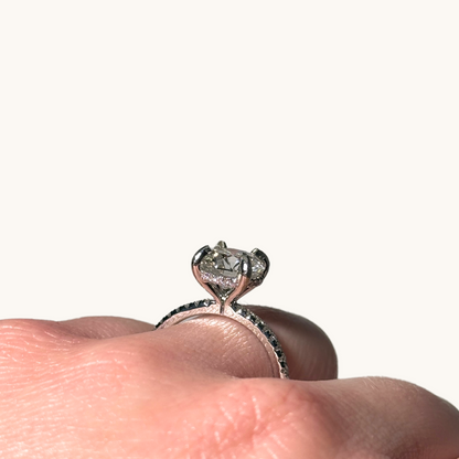 2.71 Round Lab Diamond Engagement Ring with Hidden Halo - Happy Jewelers Fine Jewelry Lifetime Warranty