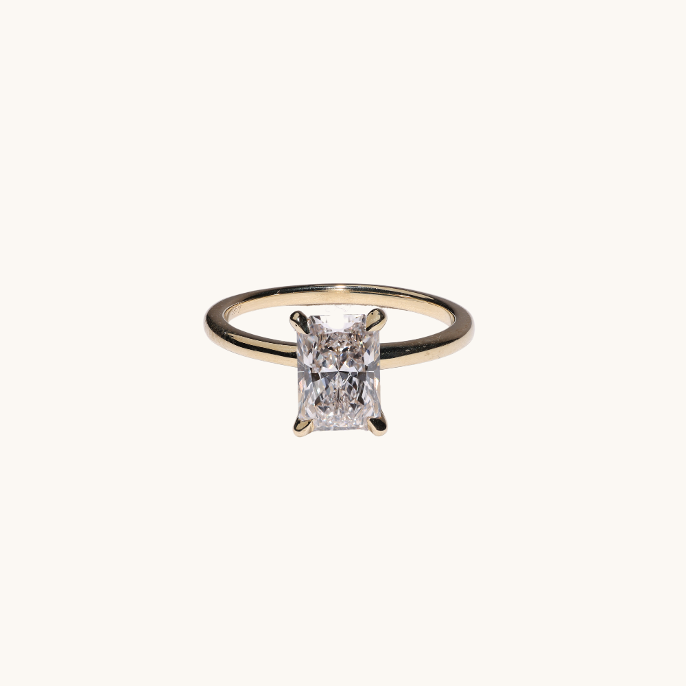 1.56 Radiant Lab Diamond Engagement Ring