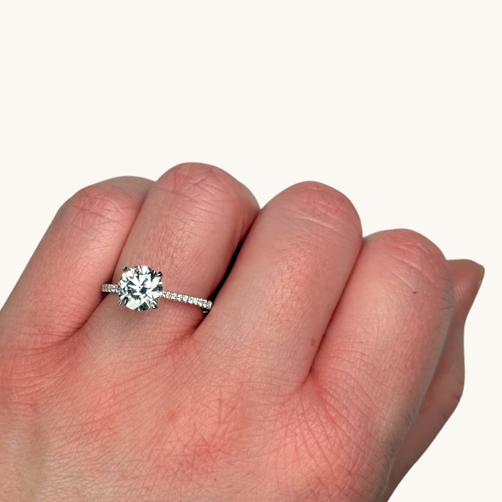 1.71 Round Lab Diamond Engagement Ring