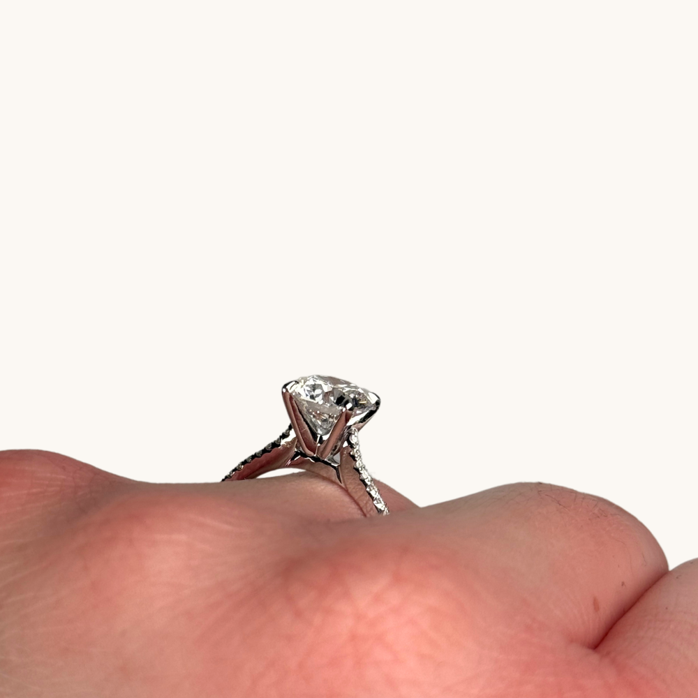 1.71 Round Lab Diamond Engagement Ring