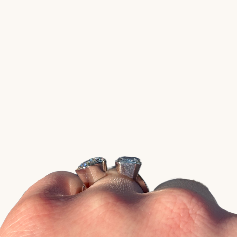 Pear and Emerald Toi et Moi Lab Diamond Engagement Ring - Happy Jewelers Fine Jewelry Lifetime Warranty