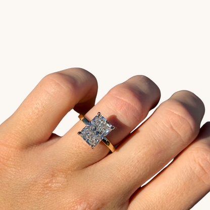 4.18 Radiant Lab Diamond Engagement Ring - Happy Jewelers Fine Jewelry Lifetime Warranty
