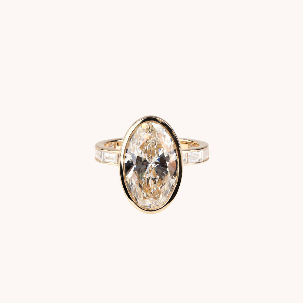 4.54 Oval Lab Diamond Engagement Ring - Happy Jewelers Fine Jewelry Lifetime Warranty