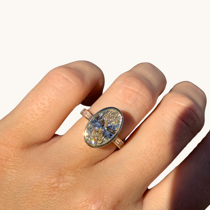 4.54 Oval Lab Diamond Engagement Ring - Happy Jewelers Fine Jewelry Lifetime Warranty