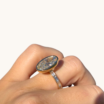 4.54 Oval Lab Diamond Engagement Ring - Happy Jewelers Fine Jewelry Lifetime Warranty
